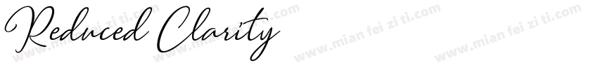 Reduced Clarity字体转换